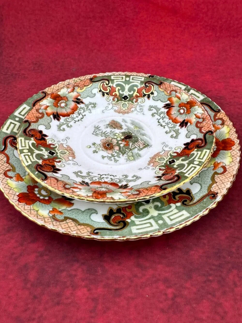 ANTIQUE SAMUEL RADFORD PORCELAIN TEA TRIO FROM FANTON ENGLAND #390220 SET FOR 6